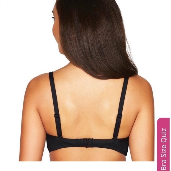 Sea Level black Essentials Cross Front Moulded Underwire Bikini Top US 12 NWOT - Picture 2 of 11